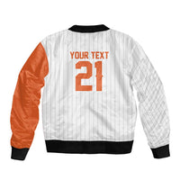 Custom Dripping Baseball Netherlands Sleeve Zip Bomber Jacket