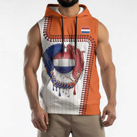 Custom Dripping Baseball Netherlands Sleeveless Hoodie