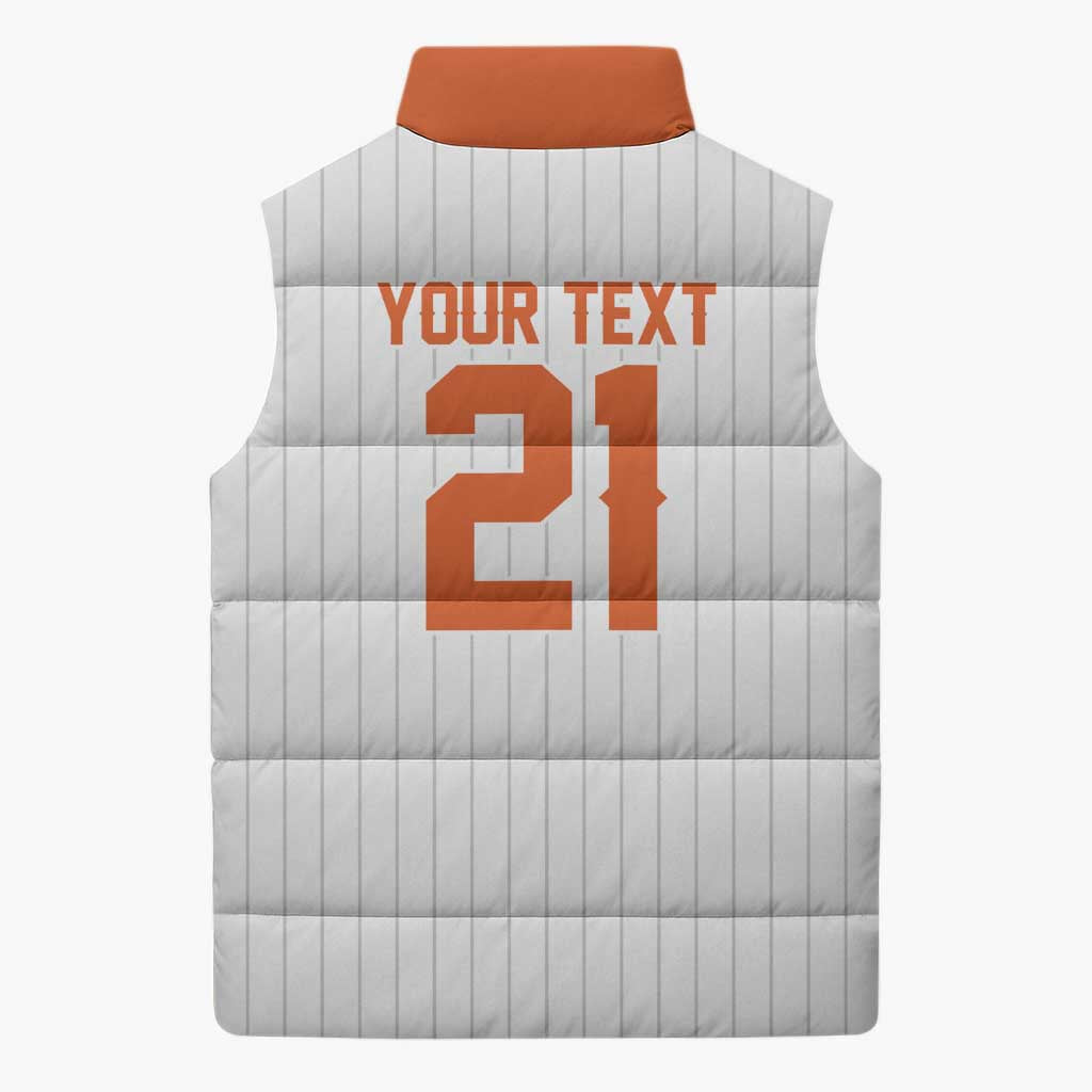 Custom Dripping Baseball Netherlands Sleeveless Puffer Jacket