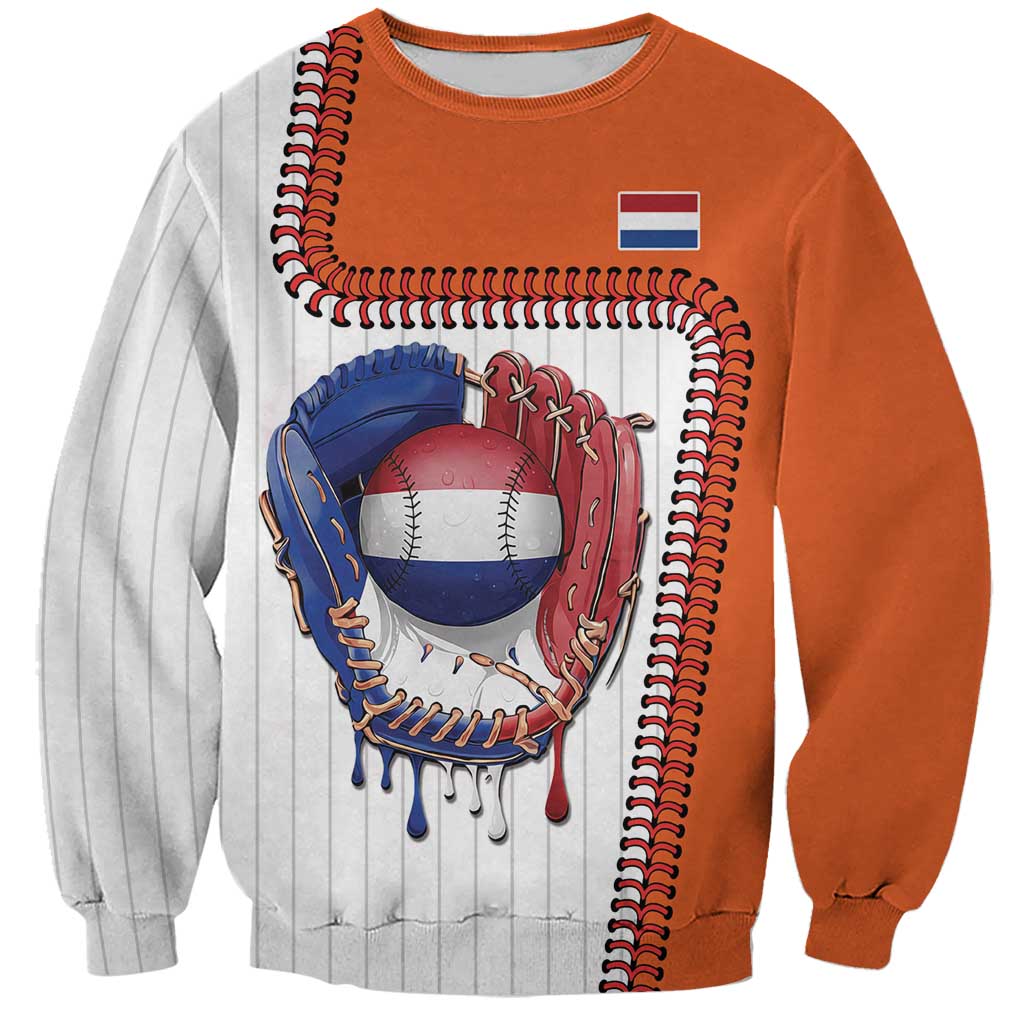 Custom Dripping Baseball Netherlands Sweatshirt