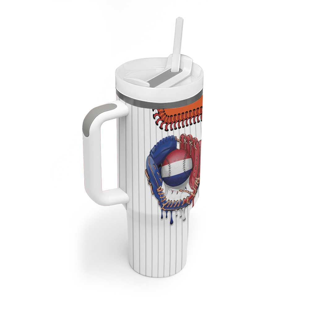 Custom Dripping Baseball Netherlands Tumbler With Handle