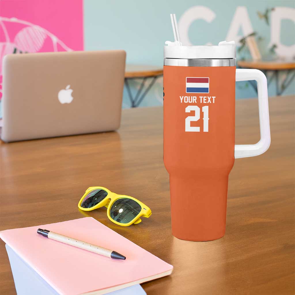 Custom Dripping Baseball Netherlands Tumbler With Handle