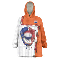Custom Dripping Baseball Netherlands Wearable Blanket Hoodie