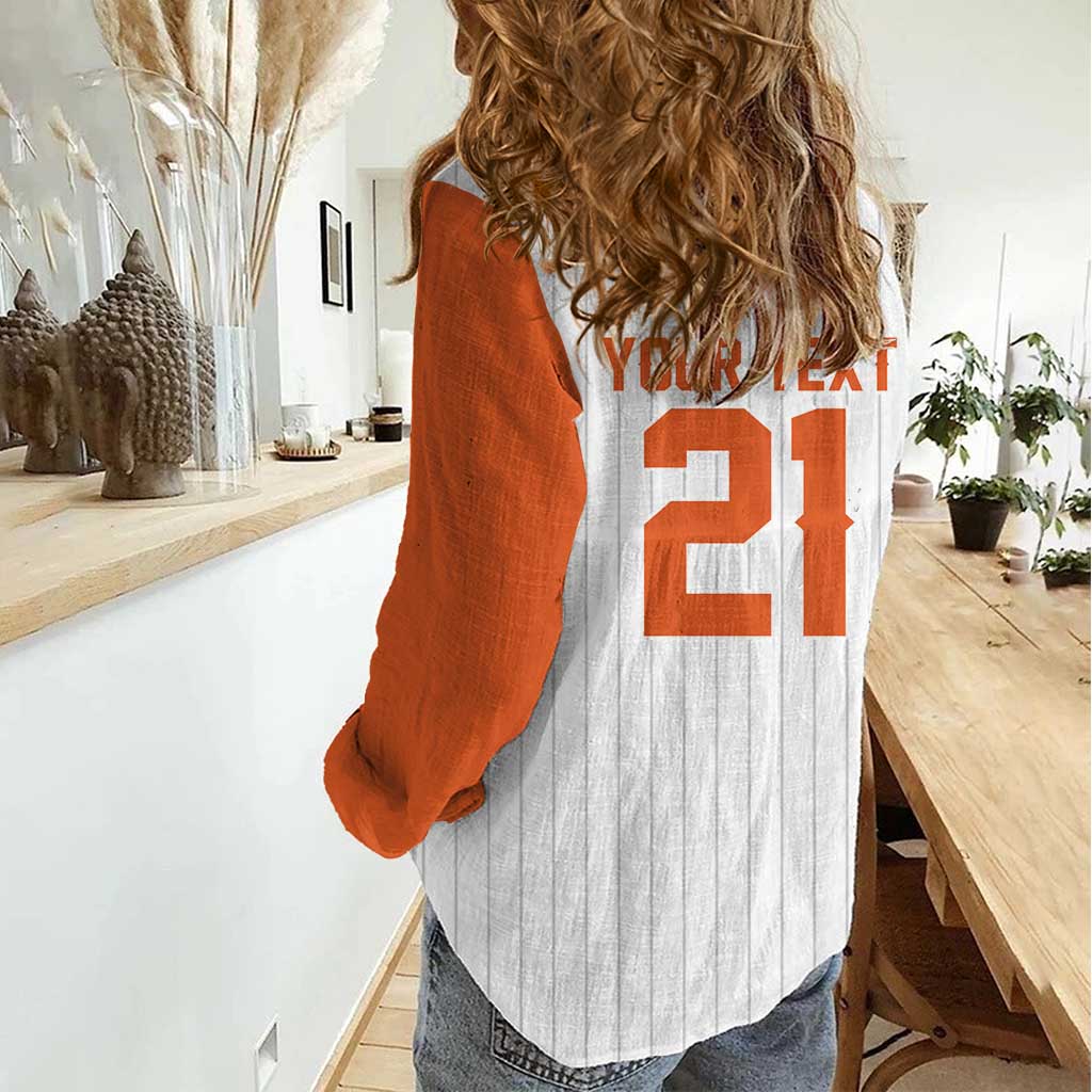 Custom Dripping Baseball Netherlands Women Casual Shirt