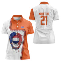Custom Dripping Baseball Netherlands Women Polo Shirt