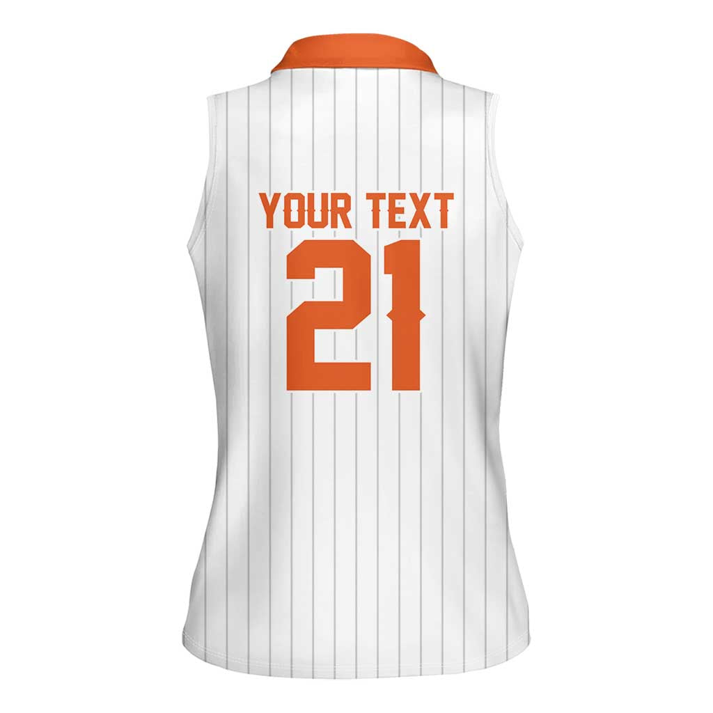 Custom Dripping Baseball Netherlands Women Sleeveless Polo Shirt