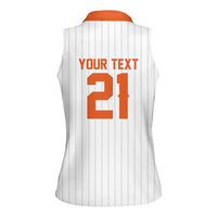 Custom Dripping Baseball Netherlands Women Sleeveless Polo Shirt