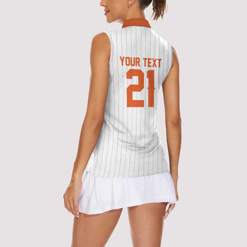 Custom Dripping Baseball Netherlands Women Sleeveless Polo Shirt