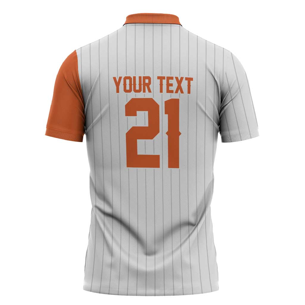Custom Dripping Baseball Netherlands Zipper Polo Shirt