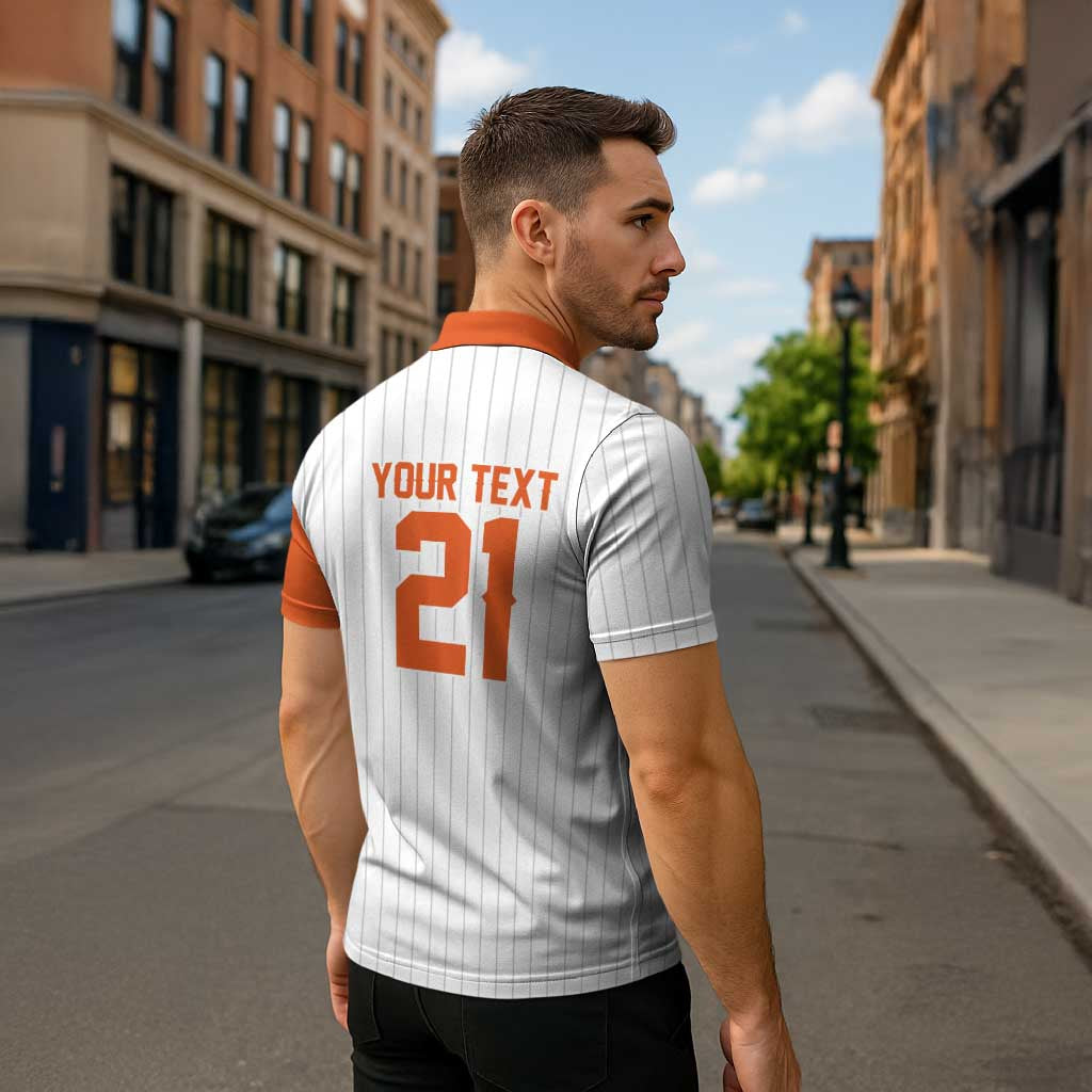 Custom Dripping Baseball Netherlands Zipper Polo Shirt
