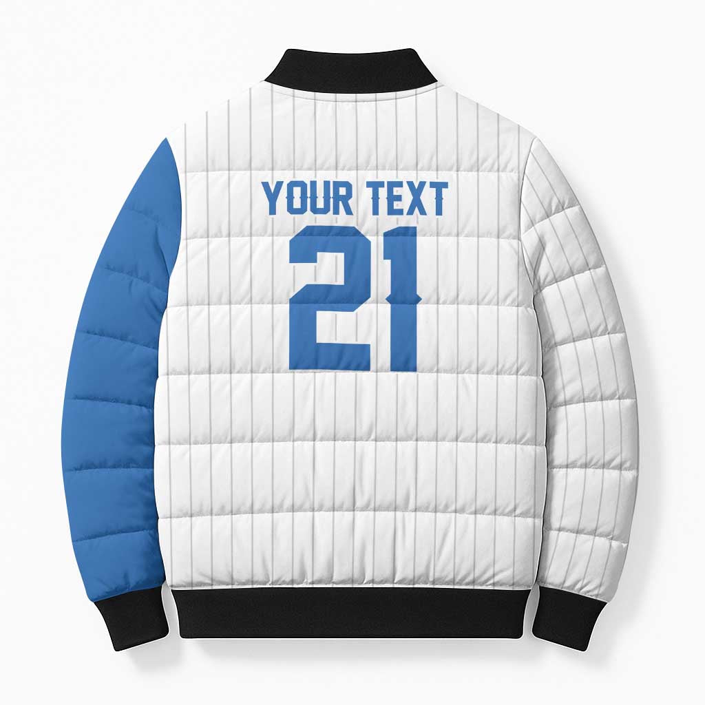 Custom Dripping Baseball Nicaragua Bomber Puffer Jacket