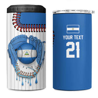 Custom Dripping Baseball Nicaragua 4 in 1 Can Cooler Tumbler