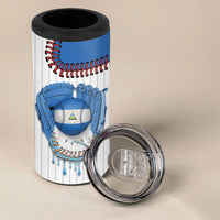 Custom Dripping Baseball Nicaragua 4 in 1 Can Cooler Tumbler