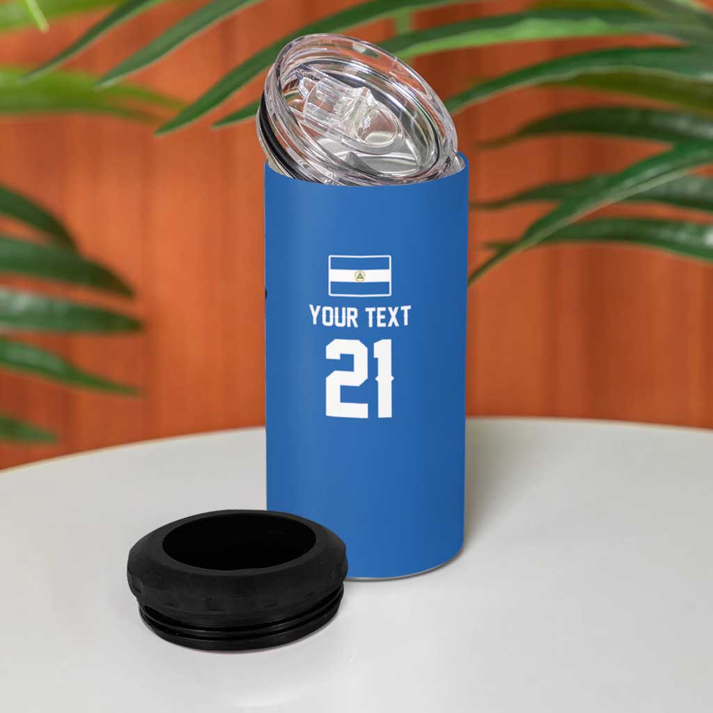 Custom Dripping Baseball Nicaragua 4 in 1 Can Cooler Tumbler
