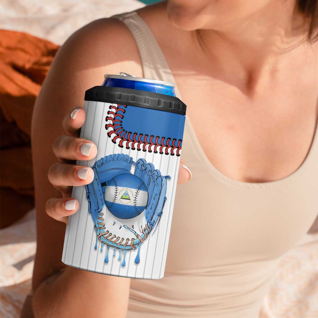 Custom Dripping Baseball Nicaragua 4 in 1 Can Cooler Tumbler