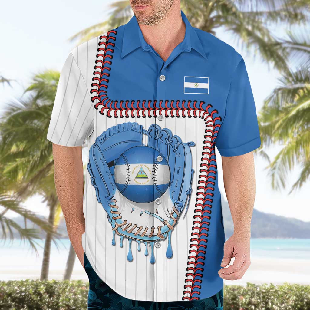 Custom Dripping Baseball Nicaragua Hawaiian Shirt