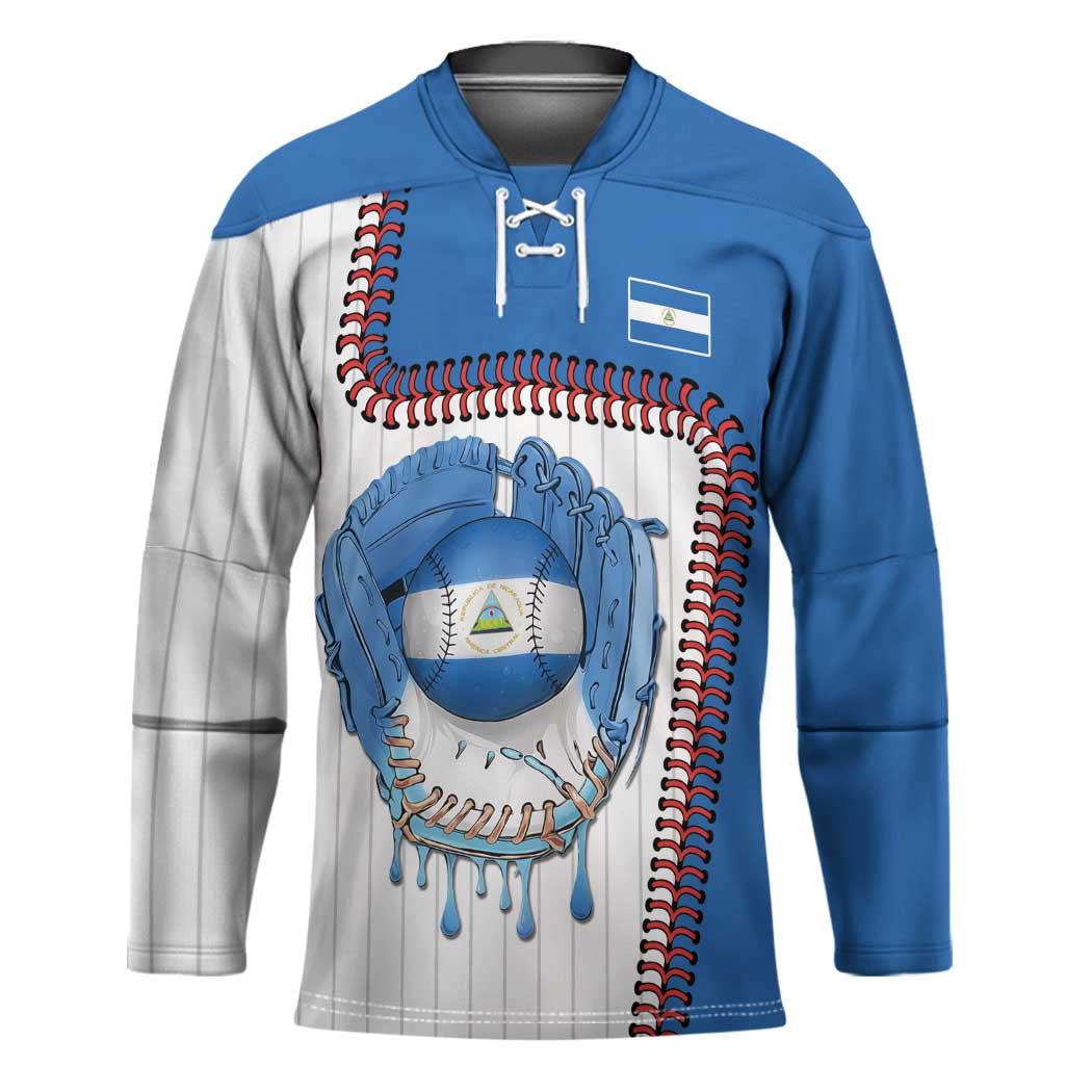 Custom Dripping Baseball Nicaragua Hockey Jersey
