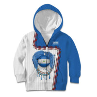 Custom Dripping Baseball Nicaragua Kid Hoodie