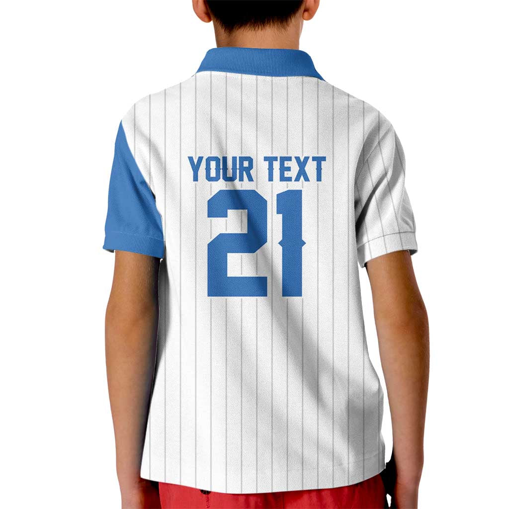 Custom Dripping Baseball Nicaragua Kid Polo Shirt