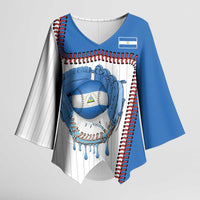 Custom Dripping Baseball Nicaragua Kimono Sleeve Blouse