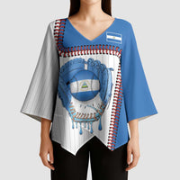 Custom Dripping Baseball Nicaragua Kimono Sleeve Blouse