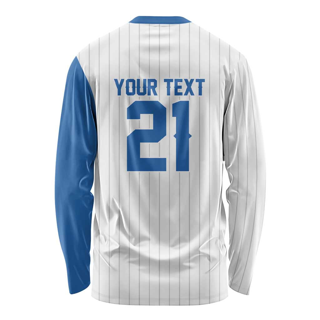 Custom Dripping Baseball Nicaragua Long Sleeve Shirt