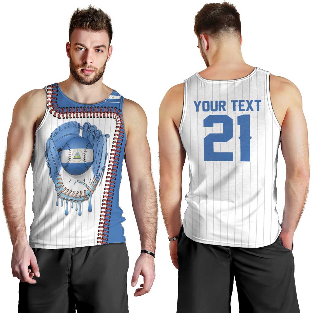 Custom Dripping Baseball Nicaragua Men Tank Top