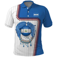 Custom Dripping Baseball Nicaragua Polo Shirt