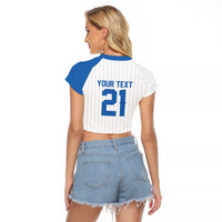 Custom Dripping Baseball Nicaragua Raglan Cropped T Shirt