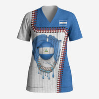 Custom Dripping Baseball Nicaragua Scrub Top