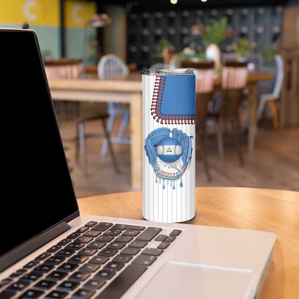 Custom Dripping Baseball Nicaragua Skinny Tumbler