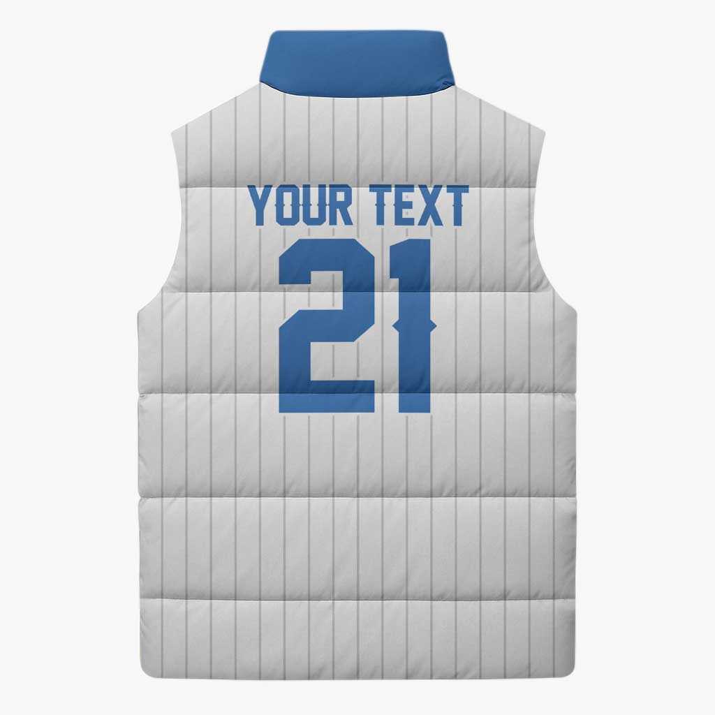 Custom Dripping Baseball Nicaragua Sleeveless Puffer Jacket