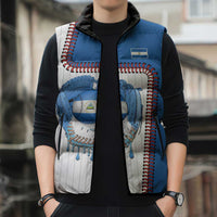 Custom Dripping Baseball Nicaragua Sleeveless Puffer Jacket