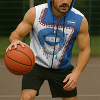 Custom Dripping Baseball Nicaragua Sleeveless Zip Hoodie