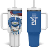 Custom Dripping Baseball Nicaragua Tumbler With Handle
