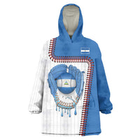 Custom Dripping Baseball Nicaragua Wearable Blanket Hoodie
