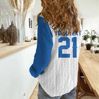 Custom Dripping Baseball Nicaragua Women Casual Shirt