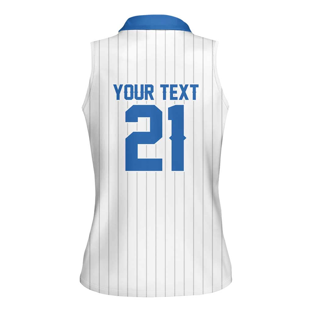 Custom Dripping Baseball Nicaragua Women Sleeveless Polo Shirt