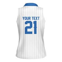 Custom Dripping Baseball Nicaragua Women Sleeveless Polo Shirt