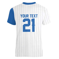 Custom Dripping Baseball Nicaragua Women V-Neck T-Shirt