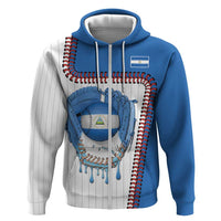 Custom Dripping Baseball Nicaragua Zip Hoodie
