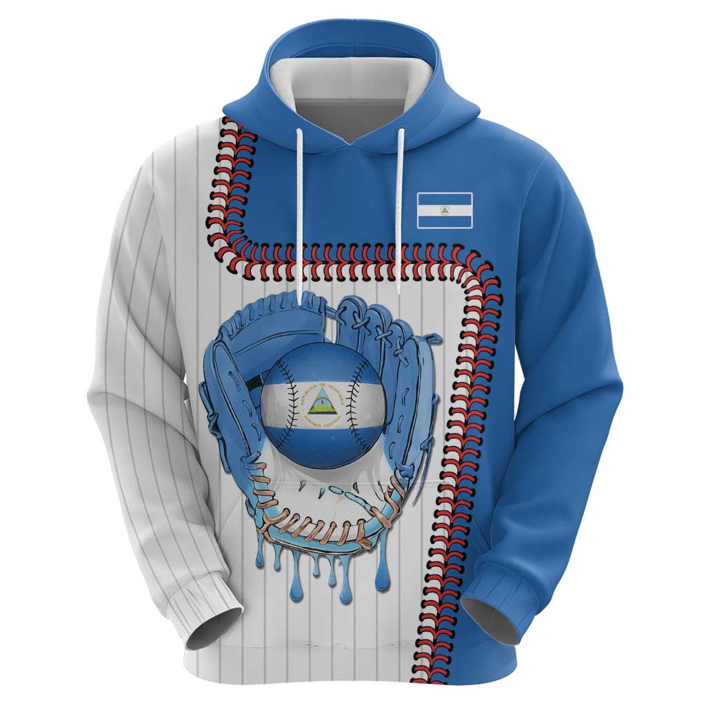 Custom Dripping Baseball Nicaragua Zip Hoodie