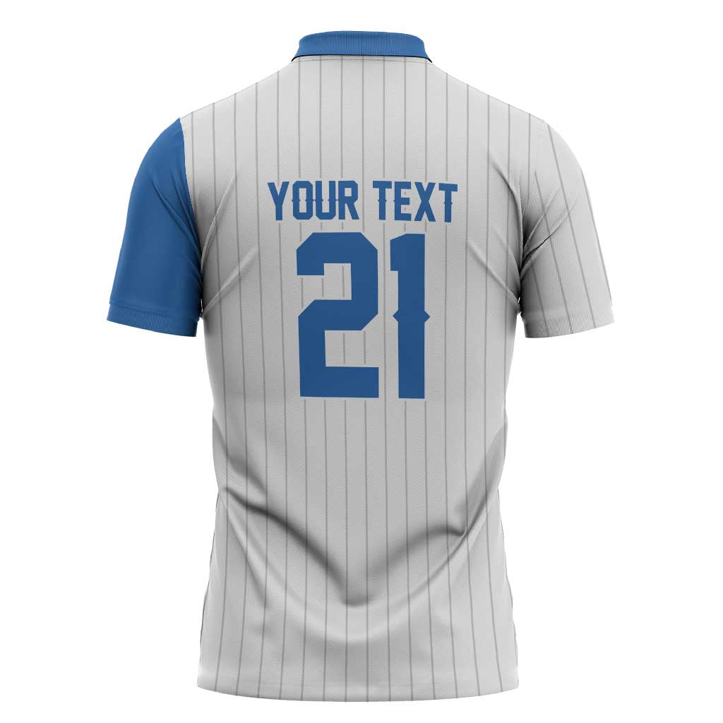 Custom Dripping Baseball Nicaragua Zipper Polo Shirt