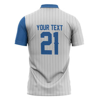 Custom Dripping Baseball Nicaragua Zipper Polo Shirt
