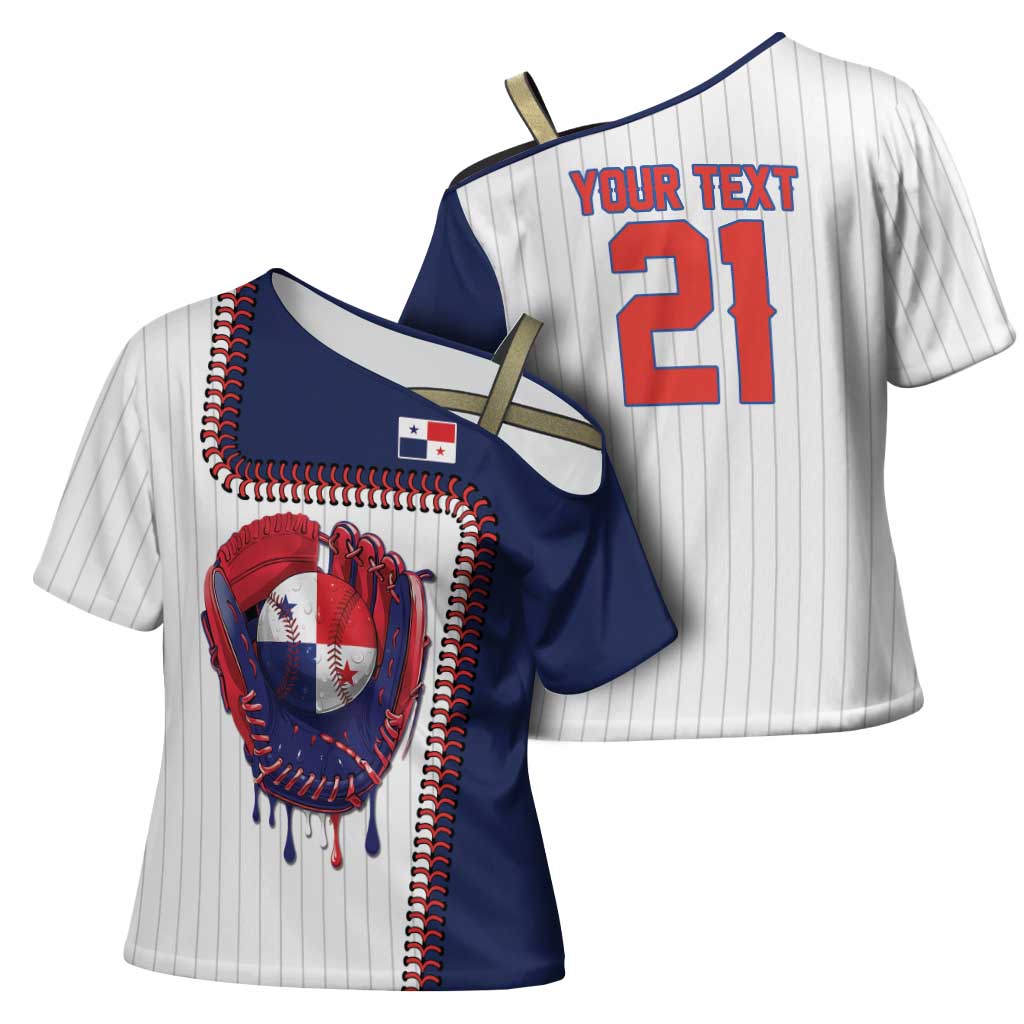 Custom Dripping Baseball Panama Cross Shoulder Shirt