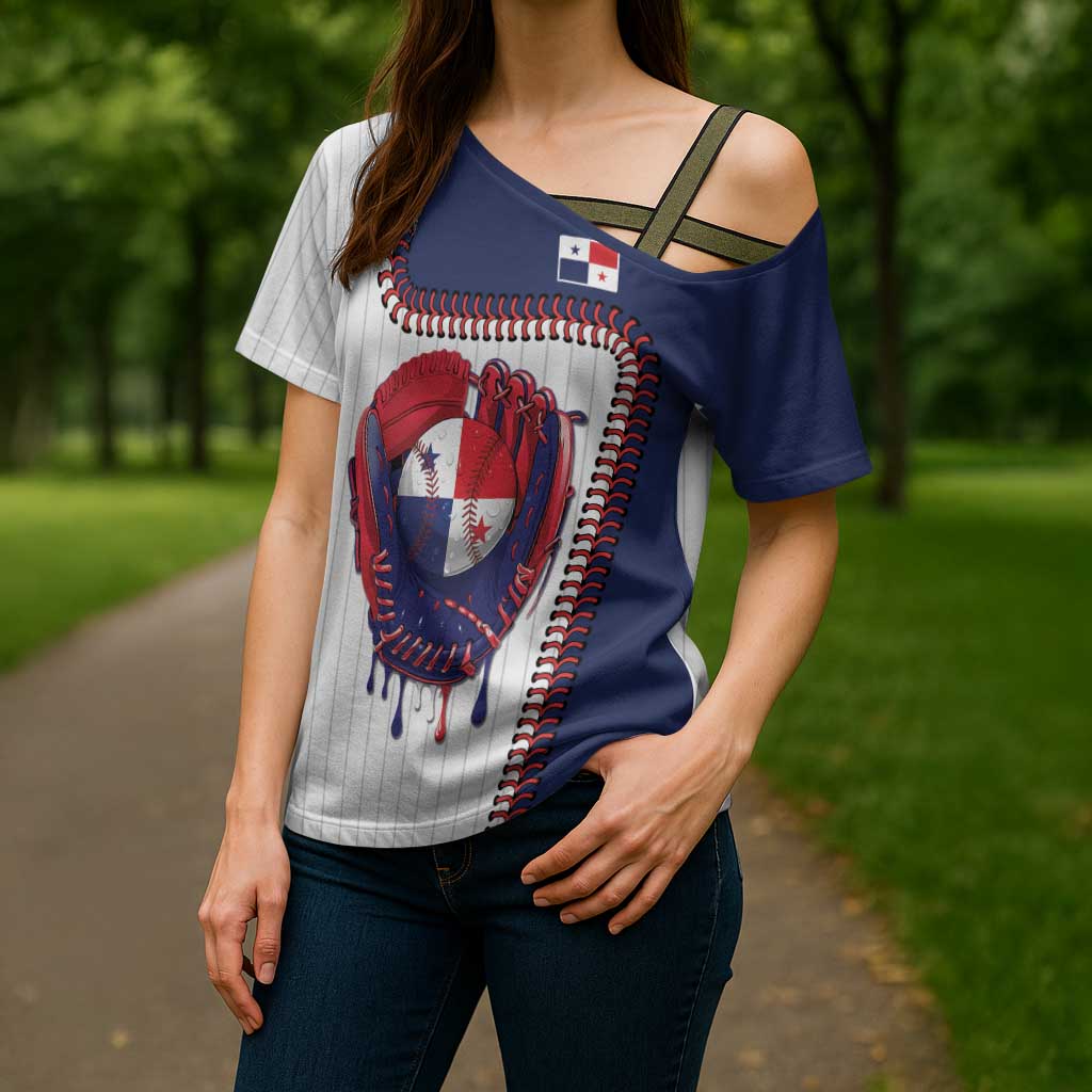 Custom Dripping Baseball Panama Cross Shoulder Shirt