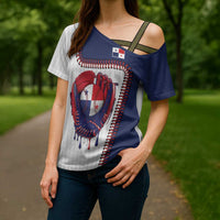 Custom Dripping Baseball Panama Cross Shoulder Shirt