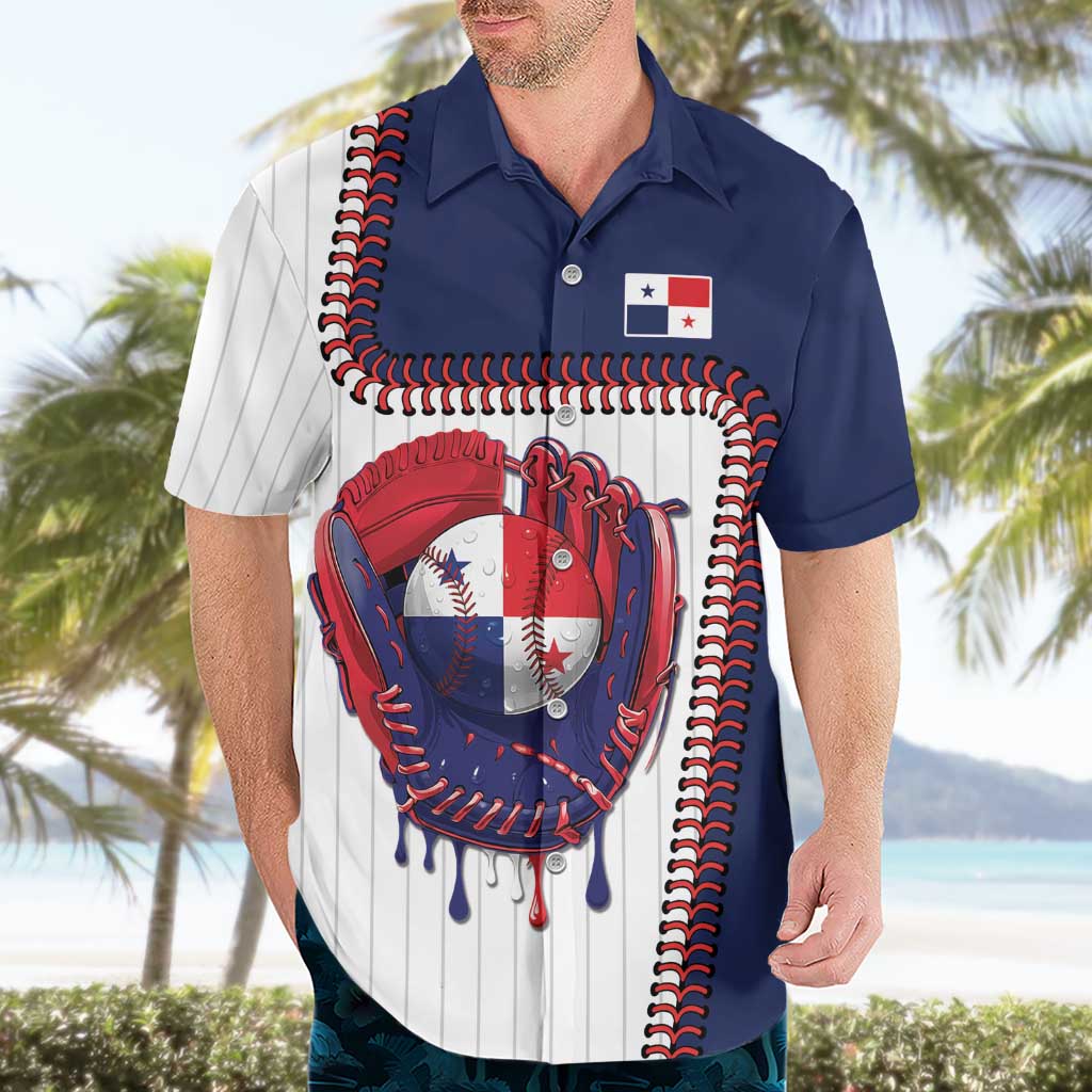 Custom Dripping Baseball Panama Hawaiian Shirt