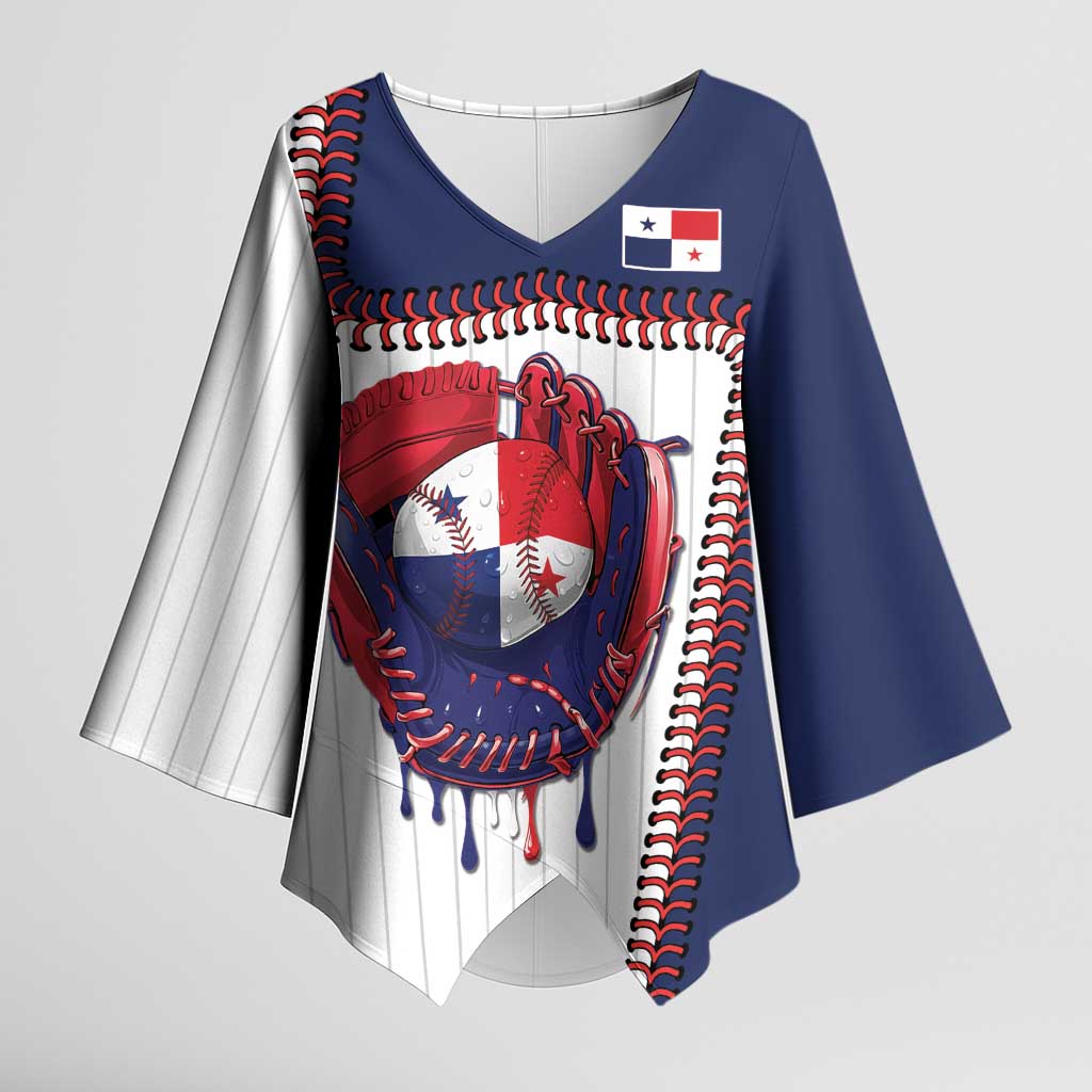 Custom Dripping Baseball Panama Kimono Sleeve Blouse
