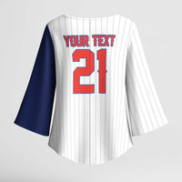 Custom Dripping Baseball Panama Kimono Sleeve Blouse